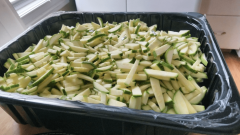 Fresh zucchini, julienned