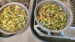 Rinsed and drained after brining