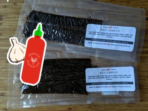 Sriracha Chili Garlic jerky (hot) 2-pack