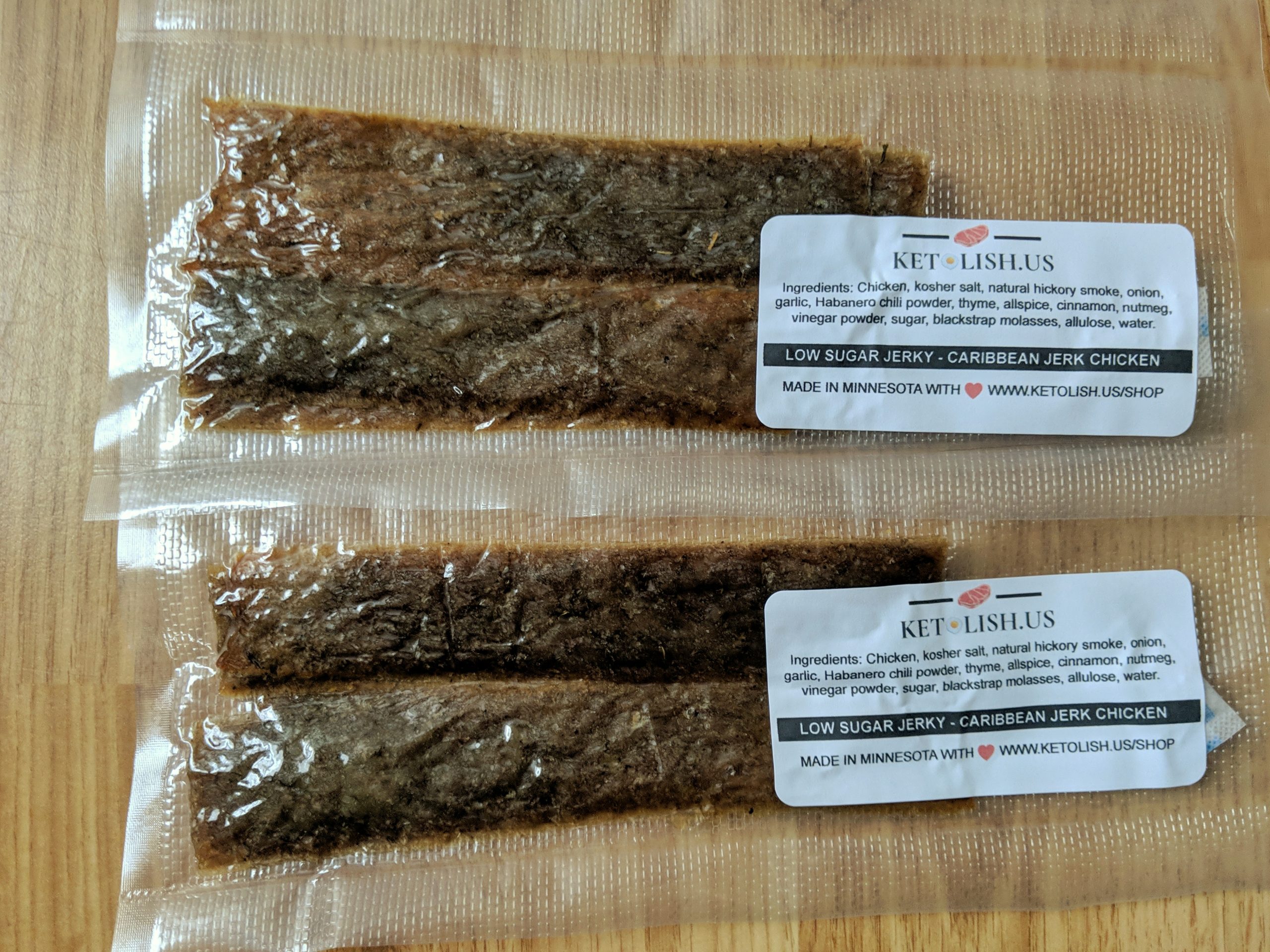 Caribbean jerk chicken jerky