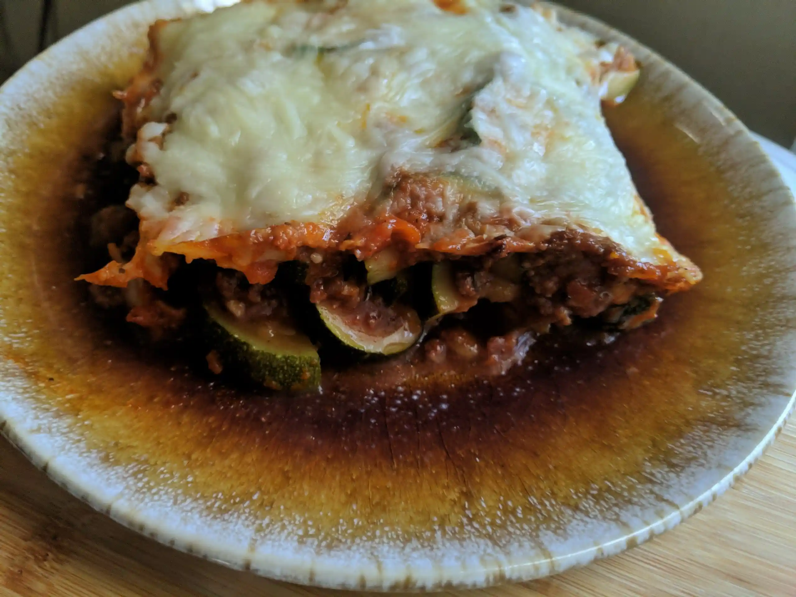 Keto Cheesy Beef & Zucchini Bake