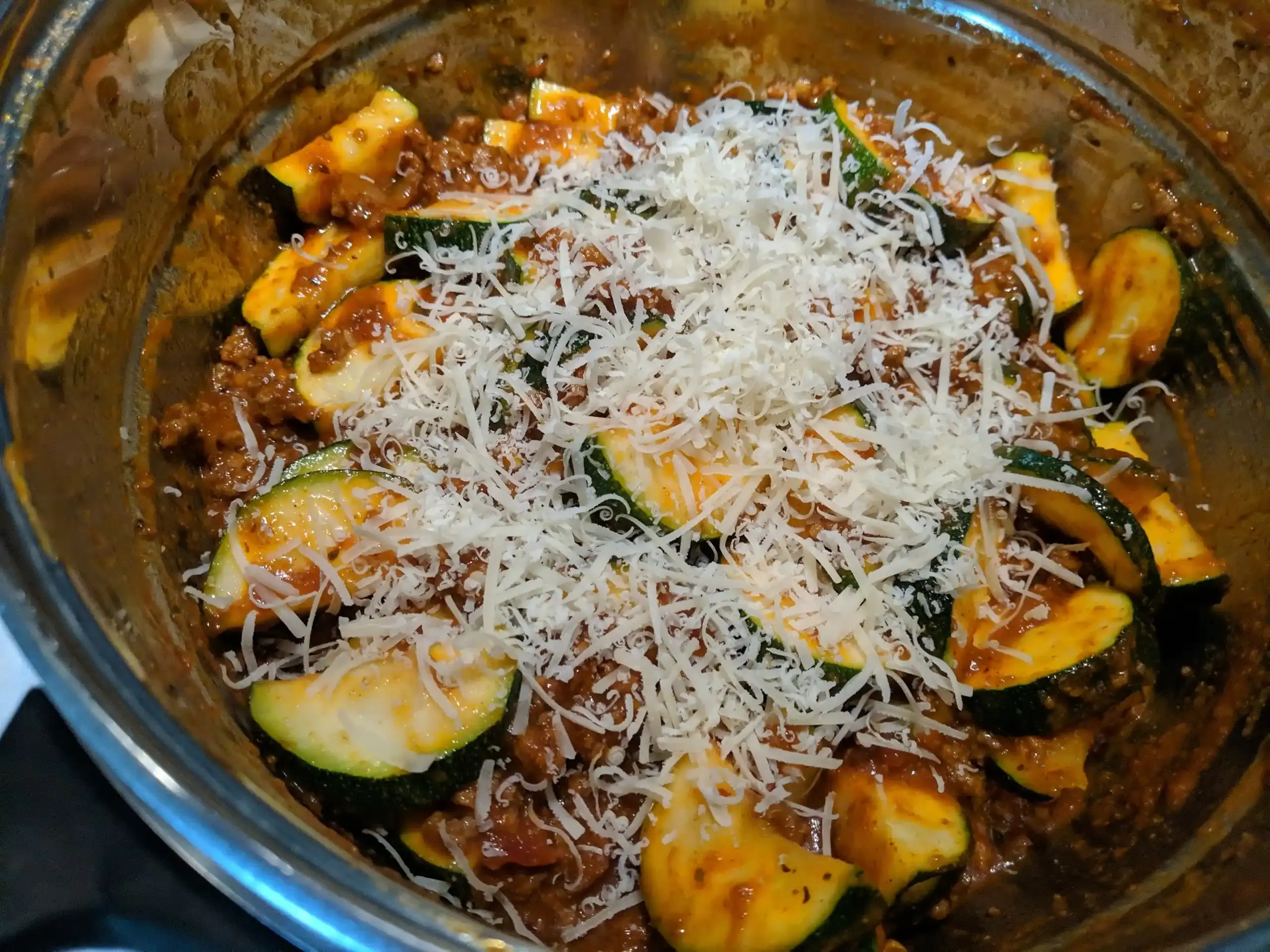 Keto Cheesy Beef & Zucchini Bake